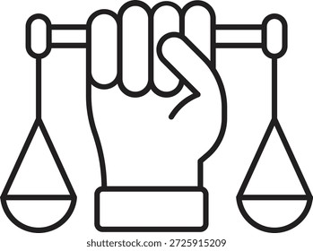 Human Right Vector Line Icon Design