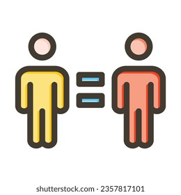 Human Right Vector Thick Line Filled Colors Icon For Personal And Commercial Use.
