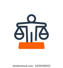 Ilustración del icono del vector del activismo de derechos humanos