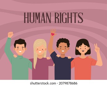 personajes de grupos de activistas de derechos humanos