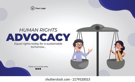 Human Rights Advocacy Landscape Banner Design Template.