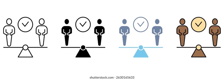 human rights concept line icon. Simple element illustration.