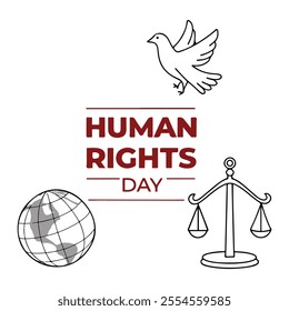 Human Rights Day activities Vector file.