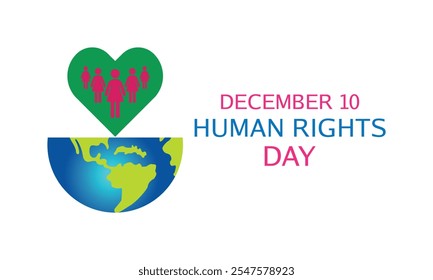 Human rights day awareness concept vector illustration  with hands up silhouette free vector.