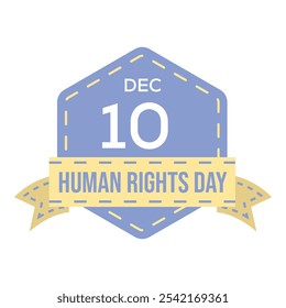 Vector de la insignia del Día de los Derechos Humanos