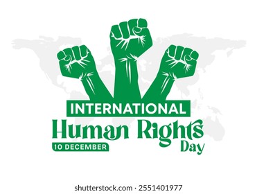 Human Rights Day Banner 10 December Banner, World Human Rights Day Poster, Vector illustration, International Human Rights Day creative banner or poster design, Freedom and Peace template design