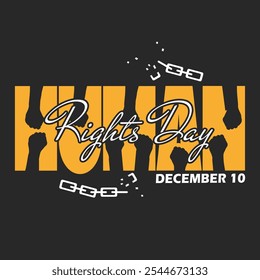 Human Rights Day to celebrate on December 10th. Commemorating the Day of Truth and Human Rights.