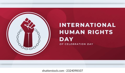 Ilustración de diseño de vectores de celebración del Día de los Derechos Humanos para fondo, afiche, cartel, publicidad, tarjeta de saludo