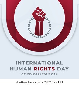 Ilustración de diseño de vectores de celebración del Día de los Derechos Humanos para fondo, afiche, cartel, publicidad, tarjeta de saludo