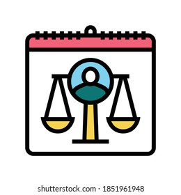 human rights day color icon vector. human rights day sign. isolated symbol illustration