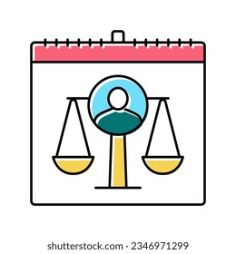 human rights day color icon vector. human rights day sign. isolated symbol illustration