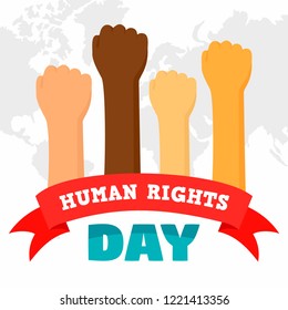 Human rights day concept background. Flat illustration of human rights day vector concept background for web design