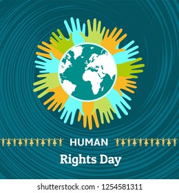 Human rights day concept background. Flat illustration of human rights day vector concept background for web design