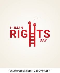 Human Rights Day. Creative Human Right day design for social media post.