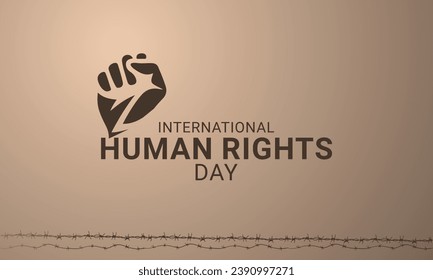 Human Rights Day. Creative Human Right day design for social media post.