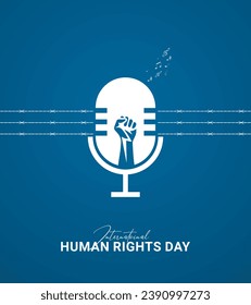 Human Rights Day. Creative Human Right day design for social media post.