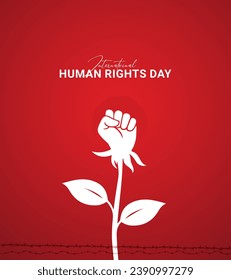 Human Rights Day. Creative Human Right day design for social media post.
