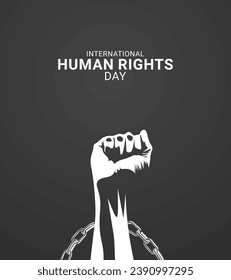 Human Rights Day. Creative Human Right day design for social media post.