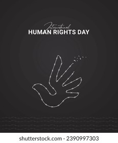 Human Rights Day. Creative Human Right day design for social media post.