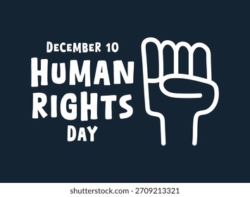 Dia dos Direitos Humanos. dezembro. Vetor de design plano. Eps 10.