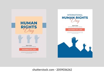 human rights day flyer day template. human rights poster leaflet design. flyer in A4, bundle, brochure design, cover modern layout, annual report, poster