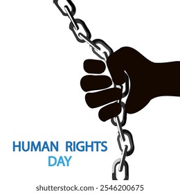 Human Rights Day Handkette, Vektorgrafik.