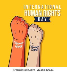 Human rights day illustration vector background. Vector eps 10