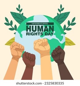 Human rights day illustration vector background. Vector eps 10