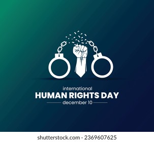 Human Rights Day. International Human Rights Day Creative Concept. 