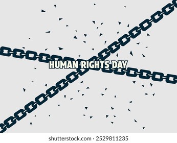 Human rights day minimalistic poster design