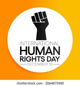 Human Rights day is observed every year on December 10, a time for people around the world to join together and stand up for the rights and dignity of all individuals. vector illustration