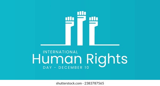 El Día de los Derechos Humanos se celebra cada año el 10 de diciembre, una época en la que la gente de todo el mundo se une y defiende los derechos y la dignidad de todos los individuos. ilustración vectorial