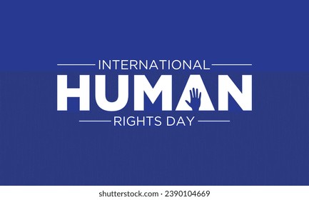 Human rights day is observed every year on december 10. Vector illustration on the theme of international human rights day. Template for banner, greeting card, poster with background.