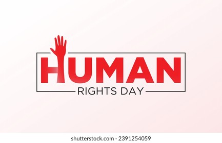 Human rights day is observed every year on december 10. Vector illustration on the theme of international human rights day. Template for banner, greeting card, poster with background.