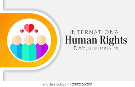 Human Rights day is observed every year on December 10, a time for people around the world to join together and stand up for the rights and dignity of all individuals. vector illustration
