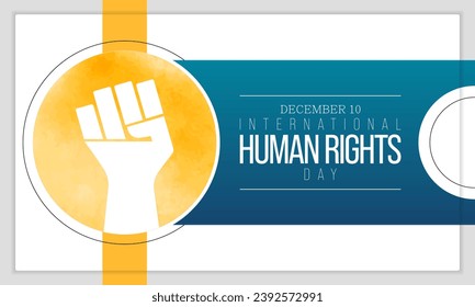 Human Rights day is observed every year on December 10, a time for people around the world to join together and stand up for the rights and dignity of all individuals. vector illustration