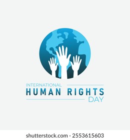 Human rights day is observed every year on december 10. Vector illustration on the theme of international human rights day