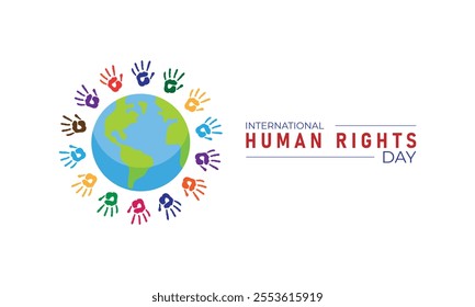 Human rights day is observed every year on december 10. Vector illustration on the theme of international human rights day