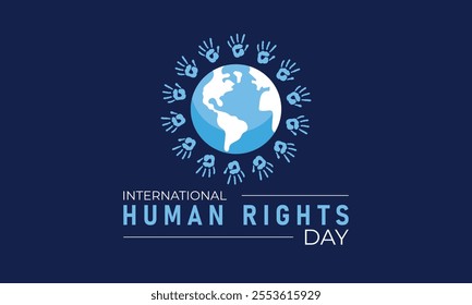Human rights day is observed every year on december 10. Vector illustration on the theme of international human rights day