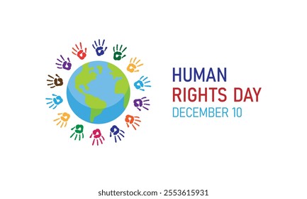 Human rights day is observed every year on december 10. Vector illustration on the theme of international human rights day