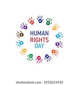 Human rights day is observed every year on december 10. Vector illustration on the theme of international human rights day