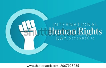 Human Rights day is observed every year on December 10, a time for people around the world to join together and stand up for the rights and dignity of all individuals. vector illustration