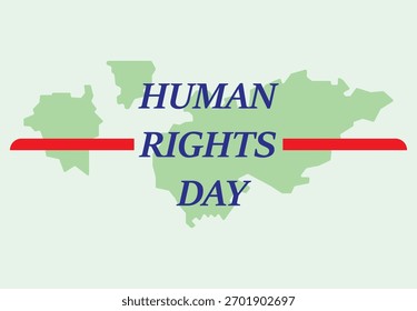 Dia dos Direitos Humanos no mapa esboço, direitos mundiais e justiça territorial gráfico de visualização
