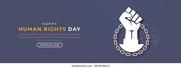 Human Rights Day Paper cut style Vector Design Illustration for Background, Poster, Banner, Advertising, Greeting Card