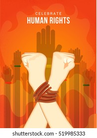 Human rights day poster or banner.