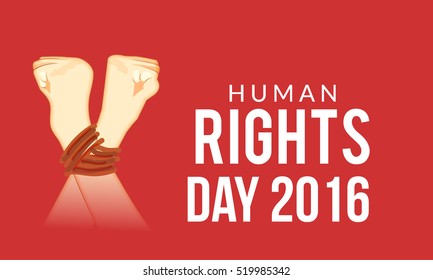 Human rights day poster or banner.