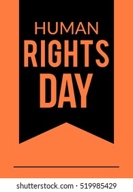 Human rights day poster or banner.