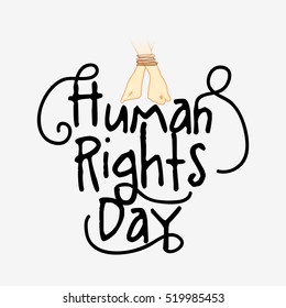 Human rights day poster or banner.