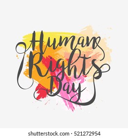 Human rights day poster or banner.