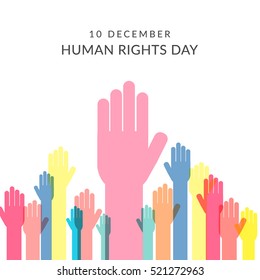 Human rights day poster or banner.